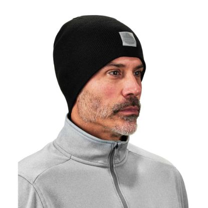 Picture of Ergodyne N-Ferno 6812 Ribbed Knit Beanie, One Size, Black