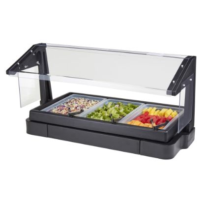 Picture of Cambro Buffet Bar With Sneeze Guard, 24-1/2inH x 24-1/8inW x 48inD, Black