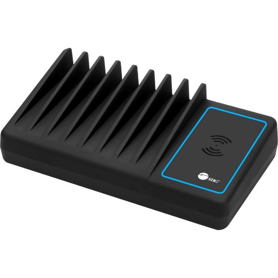 Picture of SIIG 10-Port USB-A/C & Wireless Charging Station With Ambient Light Deck