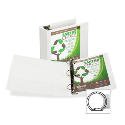 Picture of Samsill Earths Choice 189 Insertable View 3-Ring Binder, 4in Round Rings, White