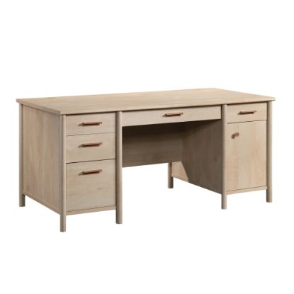 Picture of Sauder Whitaker Point 66inW Executive Computer Desk, Natural Maple