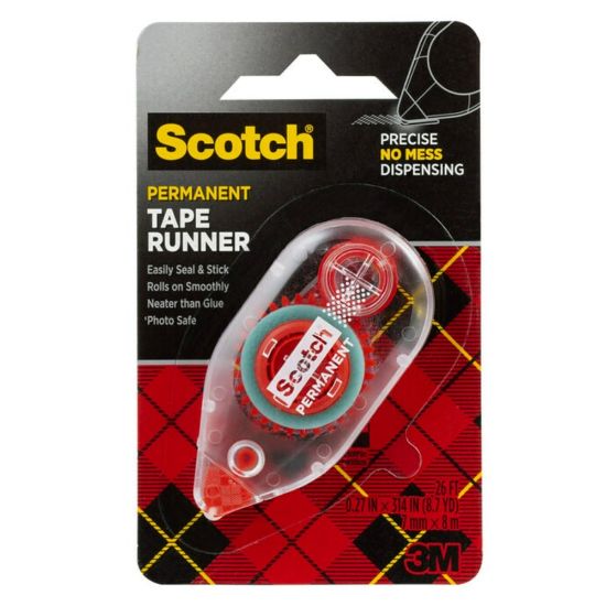 Picture of Scotch Double-Sided Adhesive Roller - Dispenser Included - Handheld Dispenser - 1 / Each - Clear