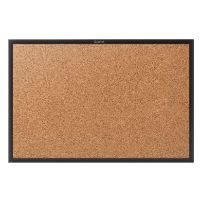 Picture of Quartet Classic Cork Bulletin Board, 36in x 60in, Aluminum Frame With Black Finish