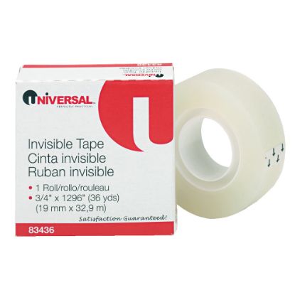 Picture of Universal Invisible Tape, 3/4in x 3,888in, Clear