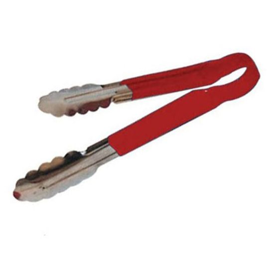 Picture of Winco Scalloped Tongs, 12in, Red