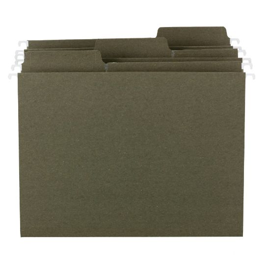 Picture of Smead FasTab Hanging Folders With 1/3-Cut Tabs, Letter Size, Standard Green, Box Of 20 Folders