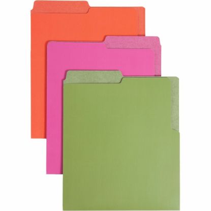 Picture of Smead Organized Up Heavyweight Vertical File Folders, 8-1/2in x 11in, Assorted Colors, Pack Of 6 Folders