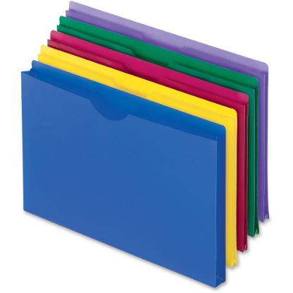 Picture of Pendaflex Translucent Poly File Jackets, 1in Expansion, Legal Size, Assorted Colors, Pack Of 5 Jackets