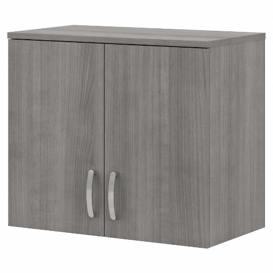 Picture of Bush Business Furniture Universal Wall Cabinet With Doors And Shelves, Platinum Gray, Standard Delivery