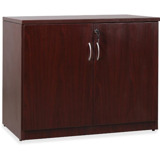 Picture of Lorell Essentials 36inW Storage Cabinet, Mahogany