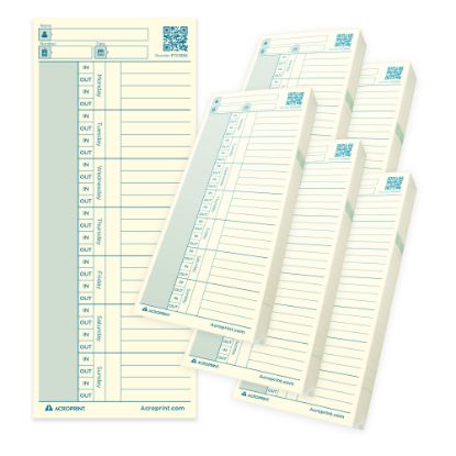 Picture of Acroprint FTC1250 Time Cards, Set Of 250 Cards