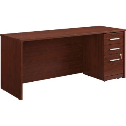 Picture of Sauder Affirm Collection Executive Desk With 3-Drawer Mobile Pedestal File, 72inW x 24inD, Classic Cherry