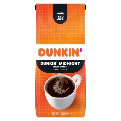 Picture of Dunkin Donuts Ground Coffee, Dunkin Midnight, 12 Oz Bag