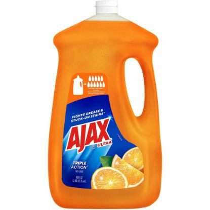 Picture of AJAX Triple Action Dish Soap - 90 fl oz (2.8 quart) - Orange Scent - 4 / Carton - Pleasant Scent, Phosphate-free, Kosher-free - Orange