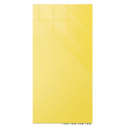 Picture of Ghent Aria Low-Profile Magnetic Glass Whiteboard, 72in x 36in, Yellow