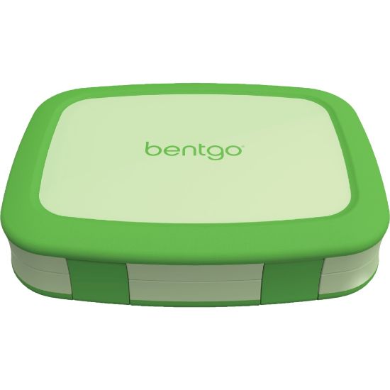 Picture of Bentgo Kids Lunch Box, 2inH x 6-1/2inW x 8-1/2inD, Green