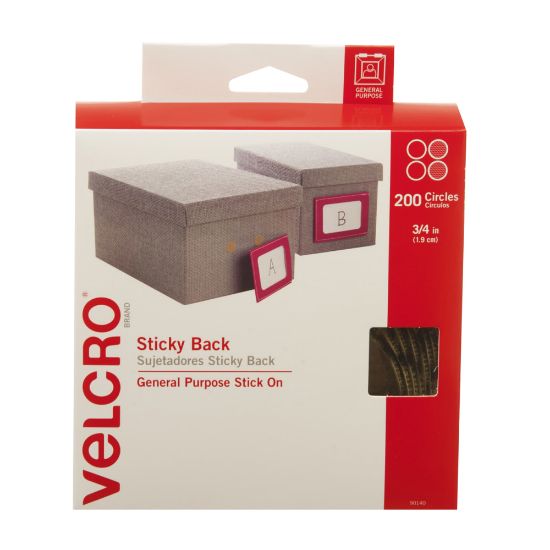 Picture of VELCRO Brand Sticky Back Coin Fasteners, 3/4in, Beige, Pack Of 200 Fasteners