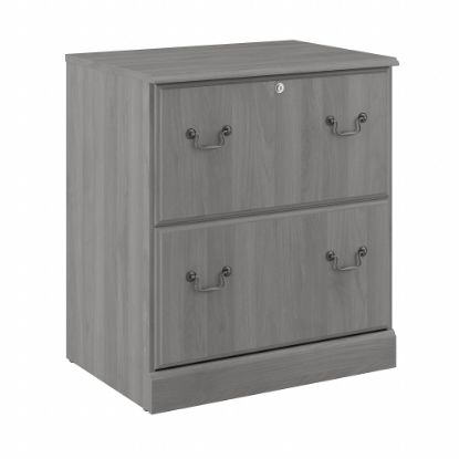 Picture of Bush Furniture Saratoga 26-6/7inW x 19-2/5inD Lateral 2-Drawer File Cabinet, Modern Gray, Standard Delivery