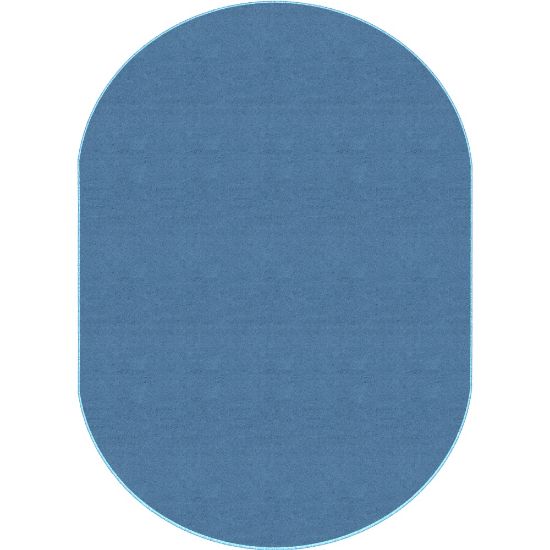 Picture of Flagship Carpets Americolors Rug, Oval, 7ft 6in x 12ft, Blue Bird