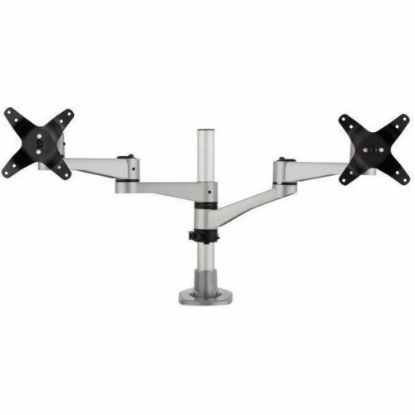 Picture of ViewSonic LCD-DMA-001 Monitor Desk Mounting Arm for 2 Monitors up to 24 Inches Each, VESA Compatible, Full Ergonomic Adjustability, 2-in-1 Mounting Base, and Built-In Cable Management - Dual Monitor Mounting Arm for Two Monitors up to 24in Each