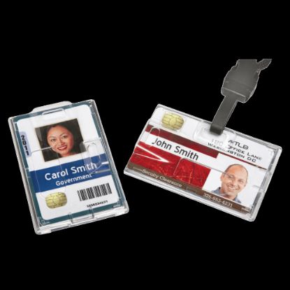 Picture of SKILCRAFT Smart Card Holder, 2 1/8in x 3 1/2in, Clear, Box Of 250 (AbilityOne 8455-01-645-2732)