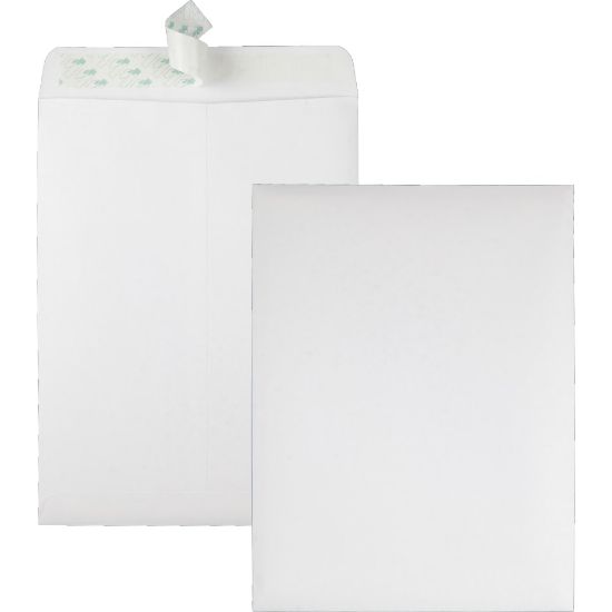 Picture of Quality Park Redi-Strip Plain Catalog Envelopes - Catalog - #10 1/2 - 9in Width x 12in Length - 28 lb - Peel & Seal - Wove - 100 / Box - White