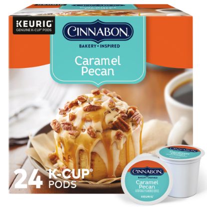 Picture of Green Mountain Coffee Cinnabon Caramel Pecan K-Cup Pods, Light Roast, Box Of 24 Pods