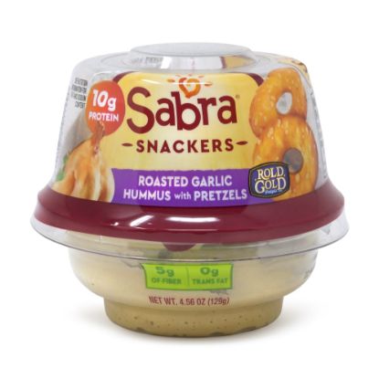 Picture of Sabra Snackers Classic Hummus With Pretzels, 4.56 Oz, Pack Of 6 Containers