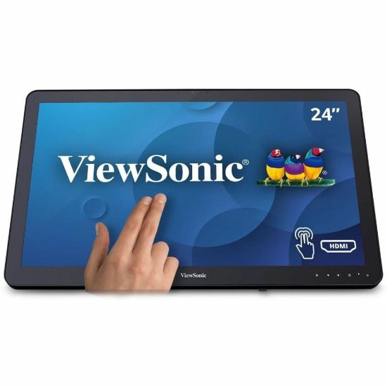 Picture of Viewsonic TD2430 24 LCD Touchscreen Monitor - 16:9 - 25 ms - Projected Capacitive - Multi-touch Screen - 1920 x 1080 - Full HD - 16.7 Million Colors - 50,000,000:1 - 250 Nit - WLED Backlight - Speakers - HDMI - USB - VGA - Black