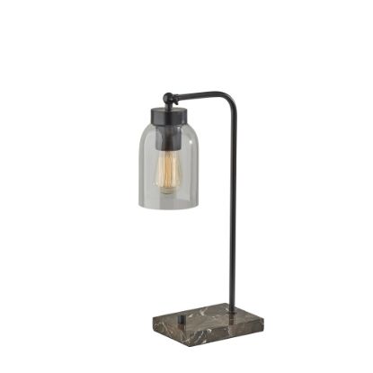 Picture of Adesso Bristol Desk Lamp, 19inH, Brown Base/Clear Shade