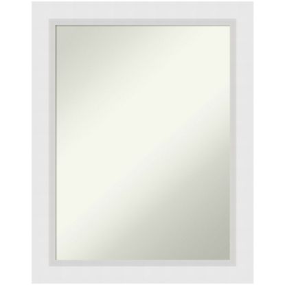 Picture of Amanti Art Non-Beveled Rectangle Framed Bathroom Wall Mirror, 28in x 22in, Blanco White