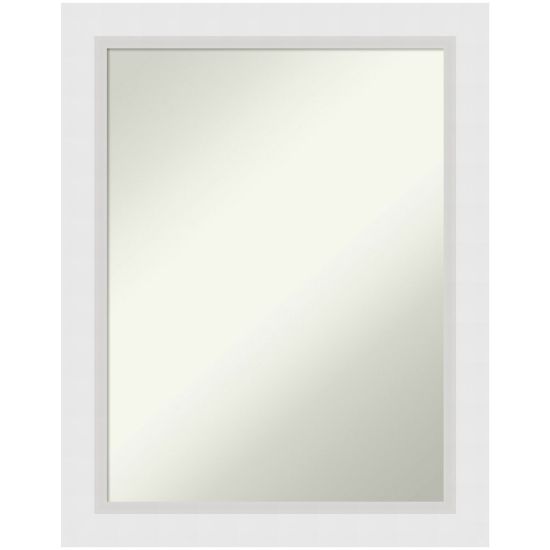 Picture of Amanti Art Non-Beveled Rectangle Framed Bathroom Wall Mirror, 28in x 22in, Blanco White