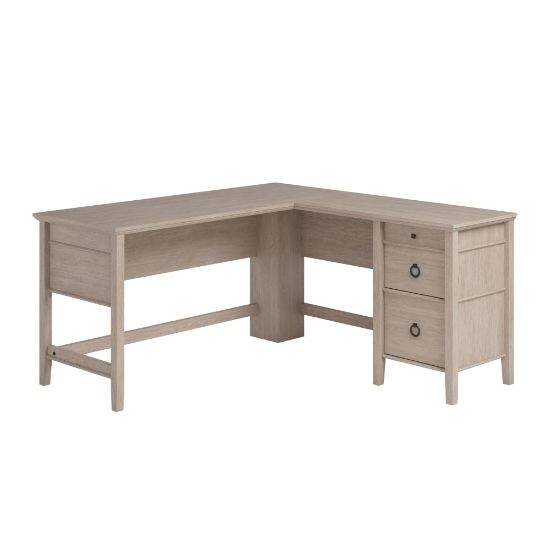 Picture of Sauder East Adara 60inW L-Computer Desk With File Drawer And Storage Drawers, Cascade Oak