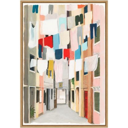 Picture of Amanti Art Laundry Day I by Grace Popp Framed Canvas Wall Art Print, 16in x 23in, Maple