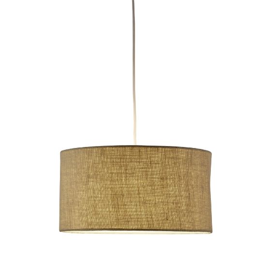 Picture of Adesso Harvest Pendant Ceiling Lamp, 15inW, Wheat Burlap Drum Shade