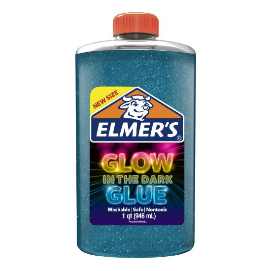 Picture of Elmers Glow-In-The-Dark Liquid Glue, 32 Oz, Blue