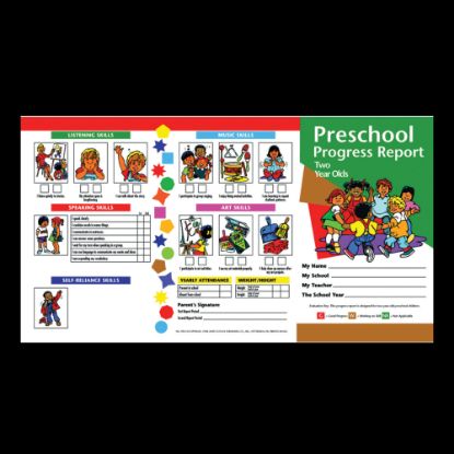 Picture of Hayes Preschool Progress Report Cards, Age 2, 10 Report Cards Per Pack, Set Of 6 Packs