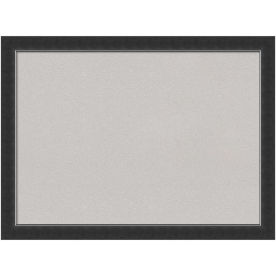 Picture of Amanti Art Cork Bulletin Board, 31in x 23in, Gray, Corvino Black Narrow Wood Frame