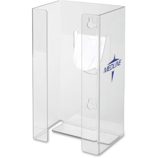 Picture of Medline Plastic Single Glove Box Holder - Horizontal, Vertical - Plexiglass - 1 Each - Clear