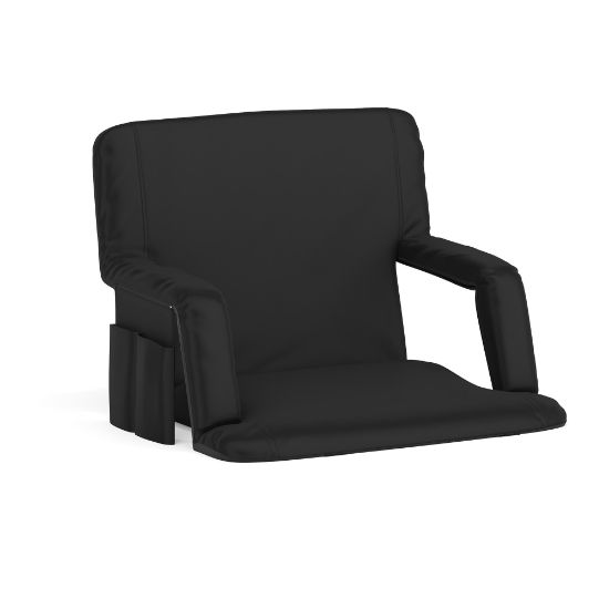 Picture of Flash Furniture Reclining Stadium Chair, Extra Wide, Black