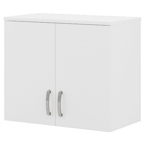 Picture of Bush Business Furniture Universal Wall Cabinet With Doors And Shelves, White, Standard Delivery