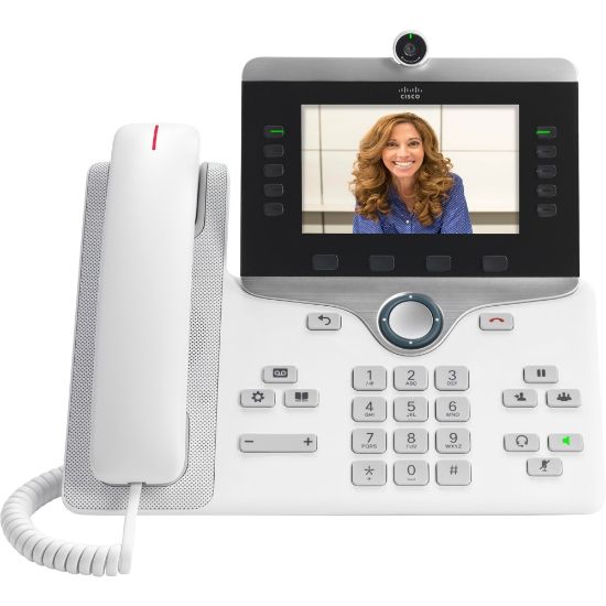 Picture of Cisco 8865 IP Phone - Corded/Cordless - Corded/Cordless - Wi-Fi, Bluetooth - Wall Mountable, Desktop - 10 x Total Line - VoIP - IEEE 802.11a/b/g/n/ac - Caller ID - Speakerphone - 2 x Network RJ-45 - USB - PoE Ports