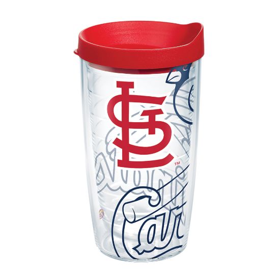 Picture of Tervis Genuine MLB Tumbler With Lid, St. Louis Cardinals, 16 Oz, Clear