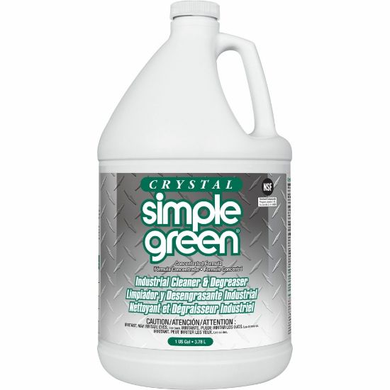 Picture of Simple Green Crystal Industrial Cleaner/Degreaser - For Multipurpose - Concentrate - 128 fl oz (4 quart)Bottle - 1 Each - Non-toxic, Non-flammable, Phosphate-free, Non-abrasive, Non-hazardous, Fragrance-free, Butyl-free - Clear