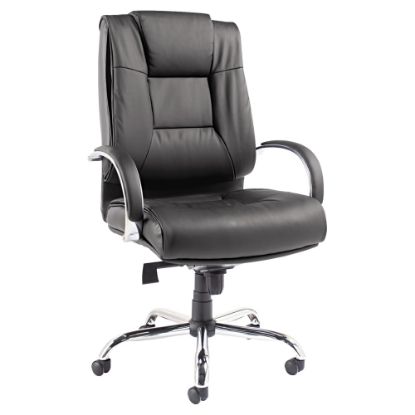 Picture of Alera Ravino VL685 Big & Tall High-Back Swivel/Tilt Bonded Leather Chair, Black