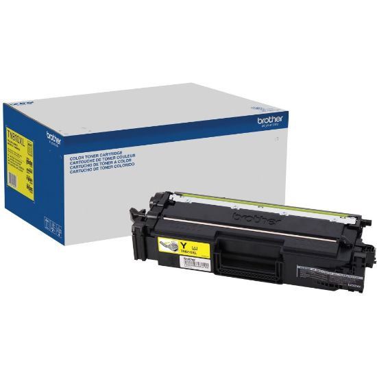 Picture of Brother TN810XLY Original High Yield Laser Toner Cartridge - Yellow - 1 Each - 9000 Pages