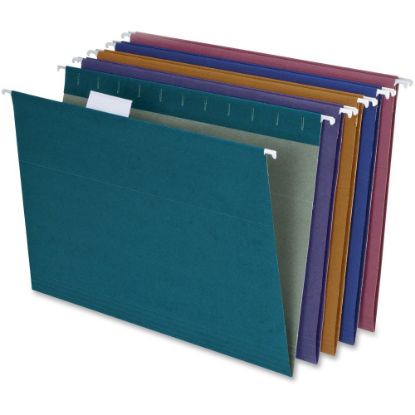 Picture of Pendaflex Reinforced Polylaminate Hanging File Folders, 3/4in Expansion, Letter Size, 1/5 Tab Cut, Assorted Colors, Box Of 20 Folders