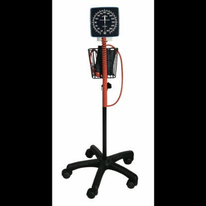 Picture of Medline Mobile Aneroid Blood Pressure Monitor, Adult, Black/Orange