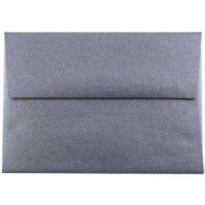 Picture of JAM Paper Envelopes, #4 Bar (A1), Gummed Seal, Anthracite, Pack Of 25