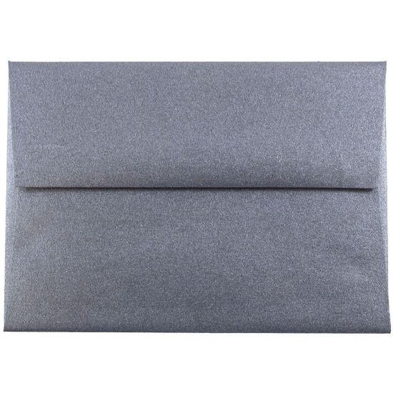 Picture of JAM Paper Envelopes, #4 Bar (A1), Gummed Seal, Anthracite, Pack Of 25